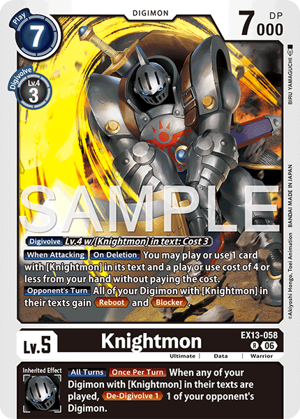 (Pre-order 2nd October 2026) Knightmon (EX13-058) Rare