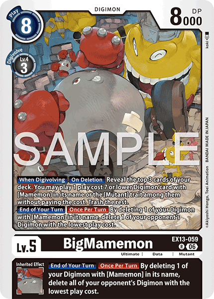 (Pre-order 2nd October 2026) BigMamemon (EX13-059) Rare