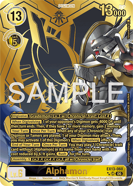 (Pre-order 2nd October 2026) Alphamon (EX13-060) Gold Finish
