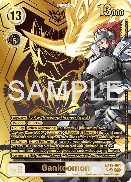 (Pre-order 2nd October 2026) Gankoomon (EX13-061) Gold Finish
