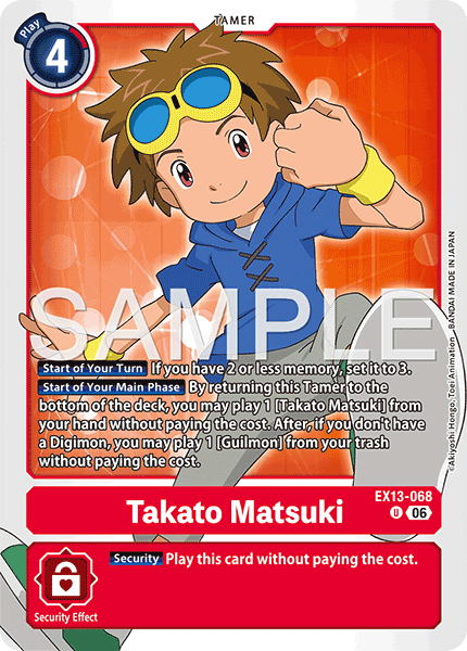 (Pre-order 2nd October 2026) Takato Matsuki (EX13-068) Uncommon