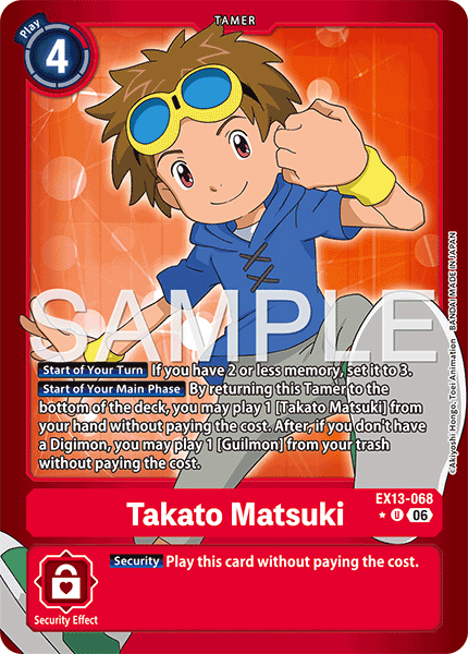 Takato Matsuki (EX13-068) Limited Uncommon