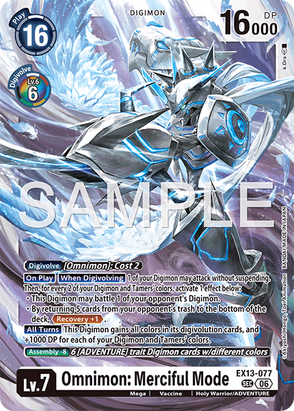(Pre-order 2nd October 2026) Omnimon: Merciful Mode (EX13-077) Secret Rare