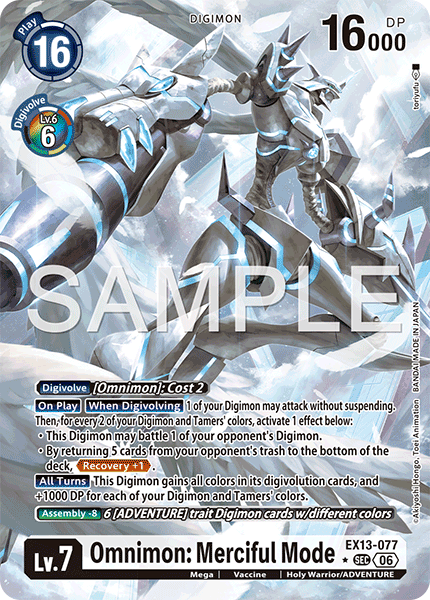 (Pre-order 2nd October 2026) Omnimon: Merciful Mode (EX13-077) Alternative Art