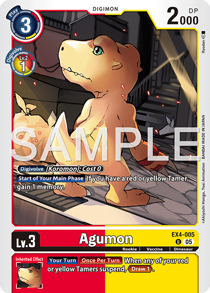 (Pre-order 27/03/2026) Agumon (EX4-005) Digimon Generation [AD01]