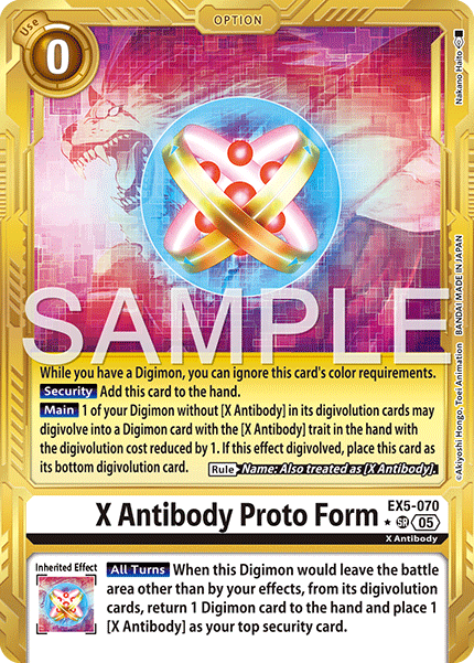 X Antibody Proto Form (EX5-070) Digimon Generation [AD01] Gold