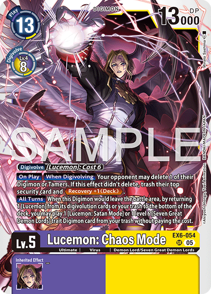 Lucemon: Chaos Mode (EX6-054) Digimon Generation [AD01]