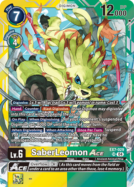 SaberLeomon ACE (EX7-029) Super Rare