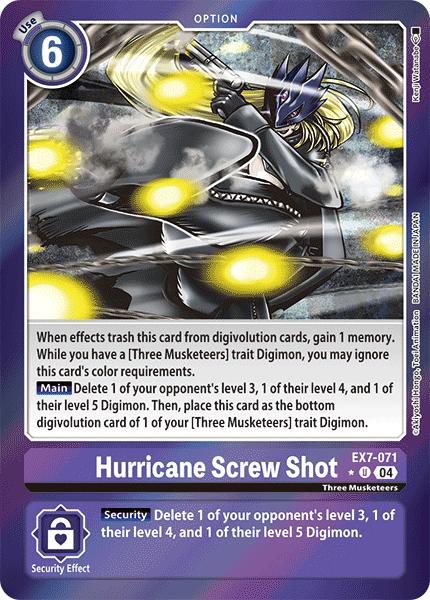 Hurricane Screw Shot (EX7-071) Limited Uncommon