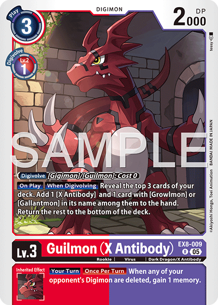 Guilmon (X Antibody) (EX8-009) Digimon Generation [AD01]