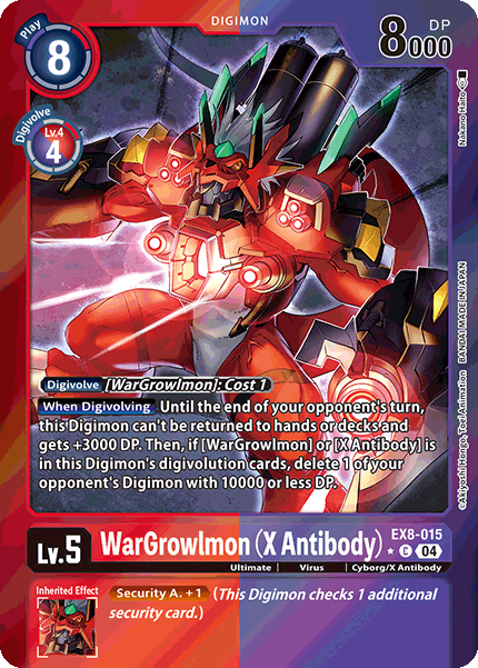 WarGrowlmon (X Antibody) (EX8-015) Limited Common