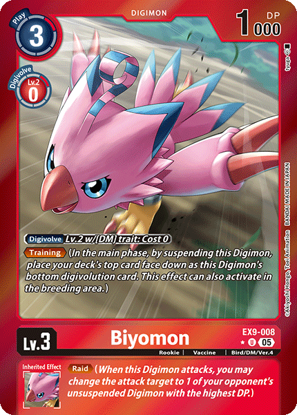 Biyomon (EX9-008) Limited Uncommon