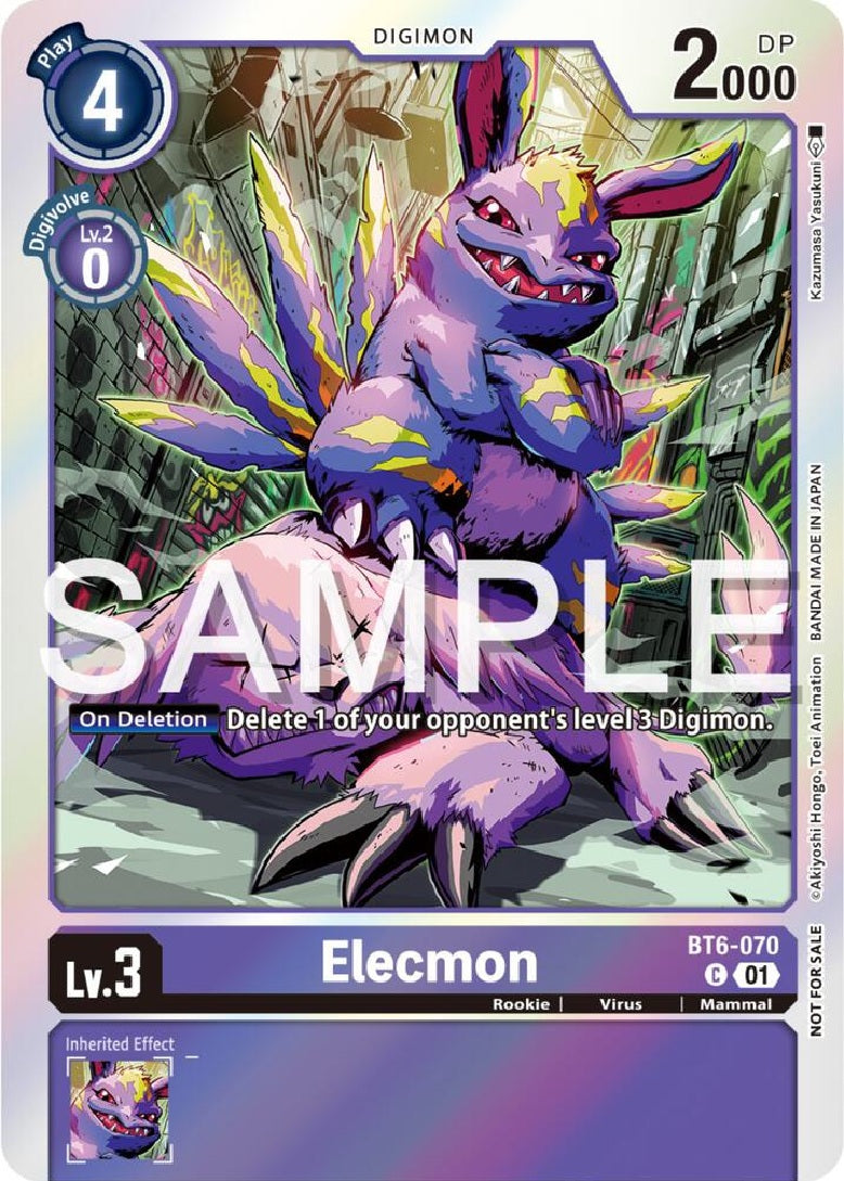 Elecmon (BT6-070) Official Tournament Pack Vol. 12