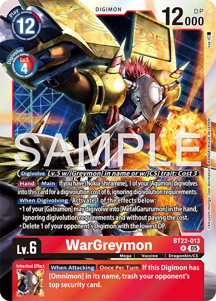 WarGreymon (BT22-013) Rare