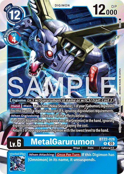 MetalGarurumon (BT22-026) Rare