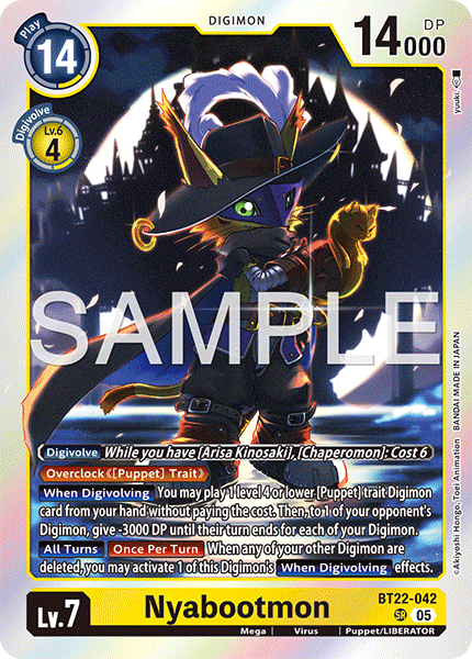 Nyabootmon (BT22-042) Super Rare