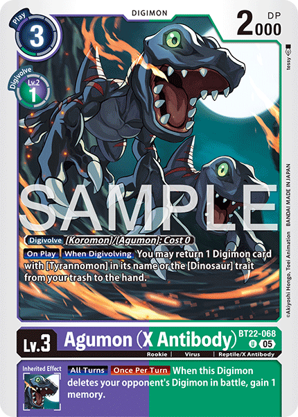 Agumon (X Antibody) (BT22-068) Uncommon