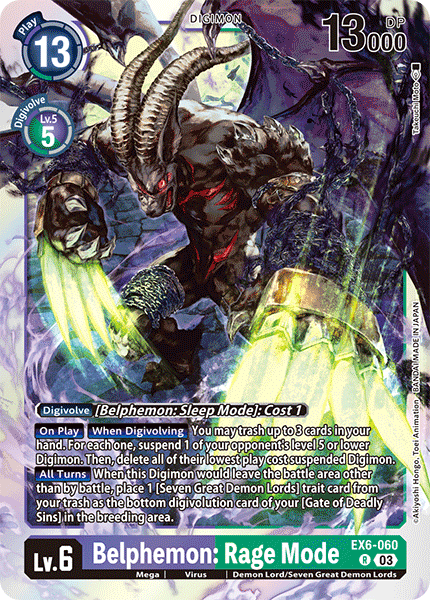 Belphemon: Rage Mode (EX6-060) Rare