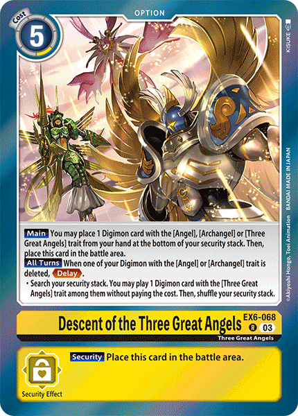 Descent of the Three Great Angels (EX6-068) Rare