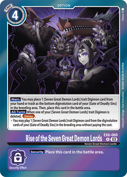 Rise of the Seven Great Demon Lords (EX6-069) Rare