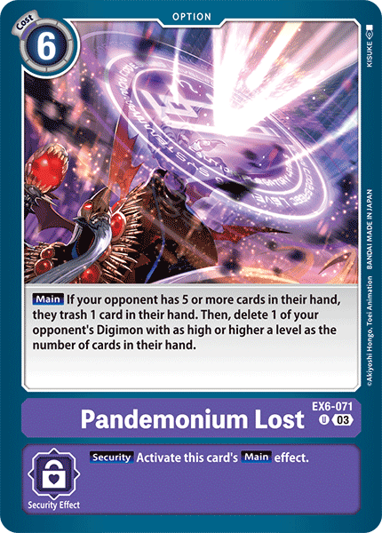 Pandemonium Lost (EX6-071) Uncommon