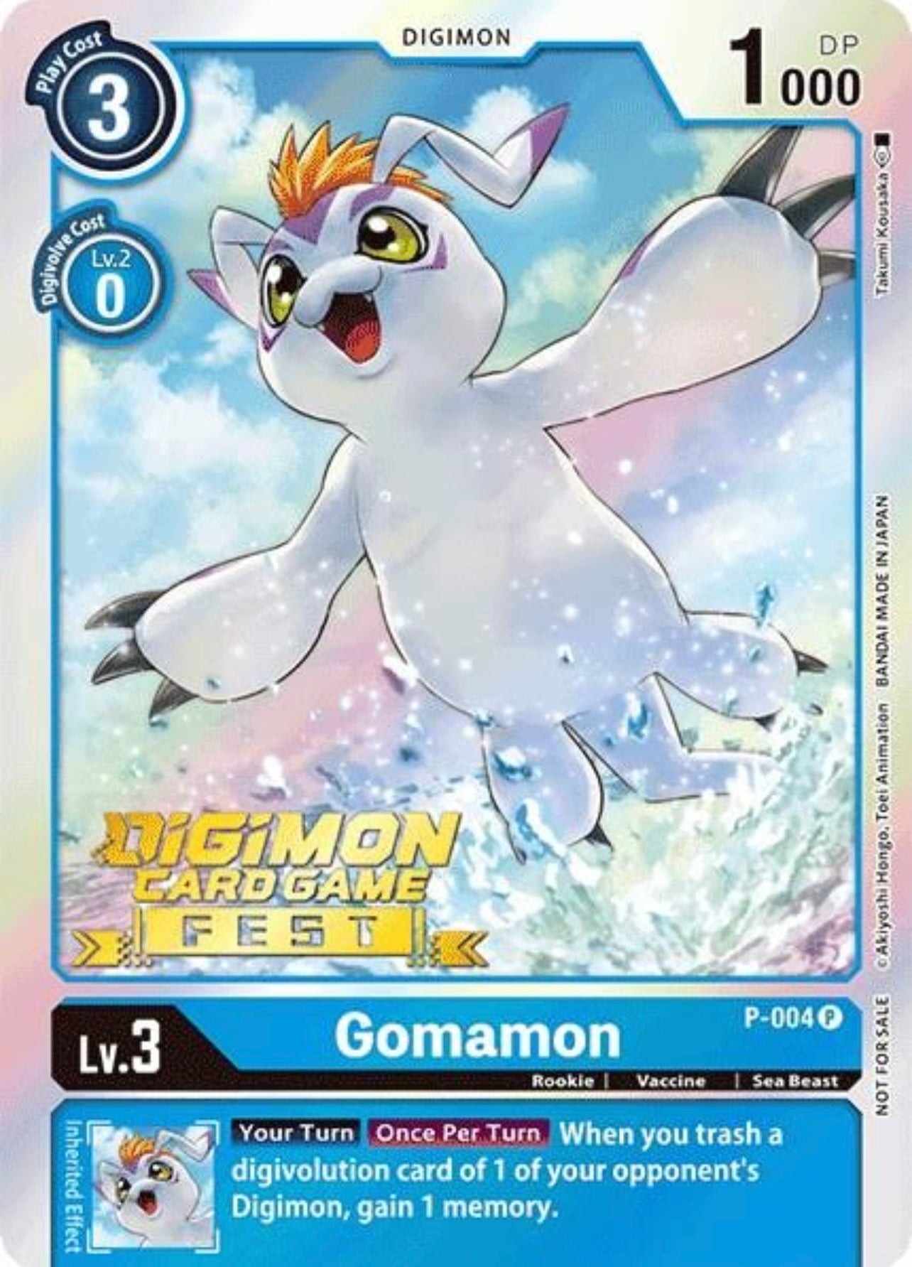 Gomamon (P-004) Fest Stamped