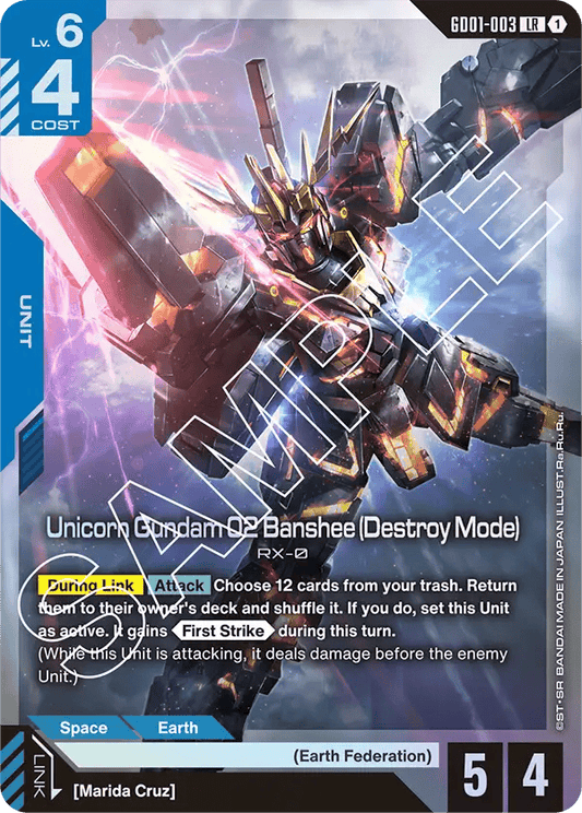 GD01-003: Unicorn Gundam 02 Banshee (Destroy Mode) (Legendary Rare)