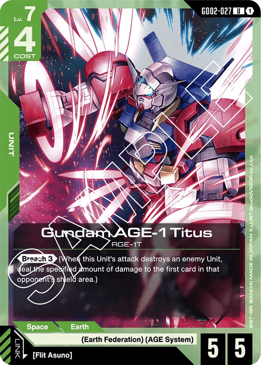 GD02-027: Gundam AGE-1 Titus (Uncommon)
