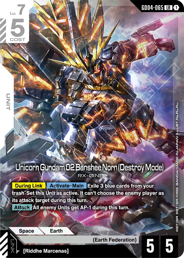 GD04-065: Unicorn Gundam 02 Banshee Norn (Destroy Mode) (Legendary Rare)