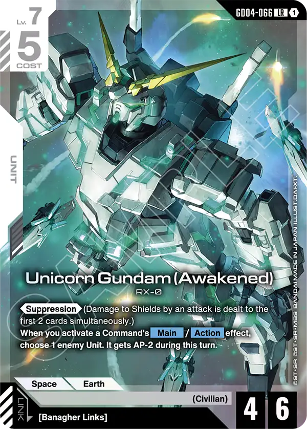 GD04-066: Unicorn Gundam (Awakened) (Legendary Rare)