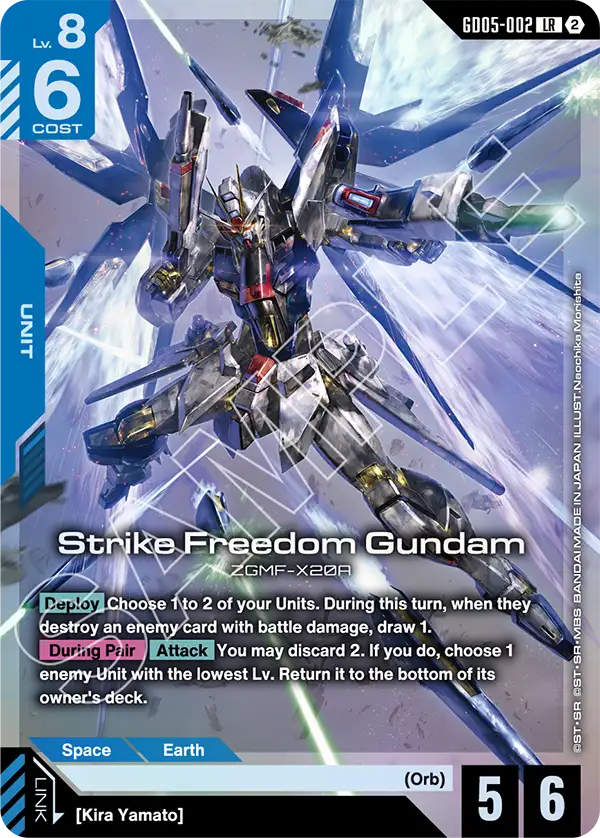 GD05-002: Strike Freedom Gundam (Legendary Rare)