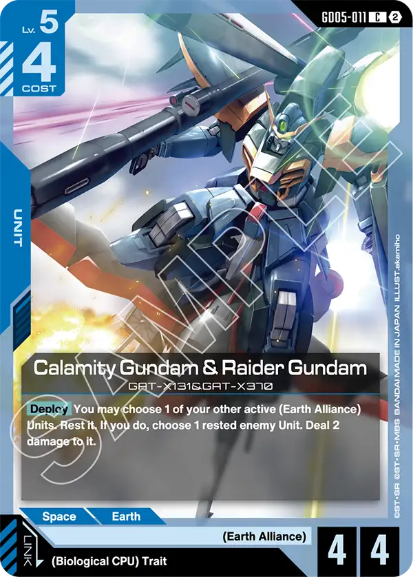 GD05-011: Calamity Gundam & Raider Gundam (Common)