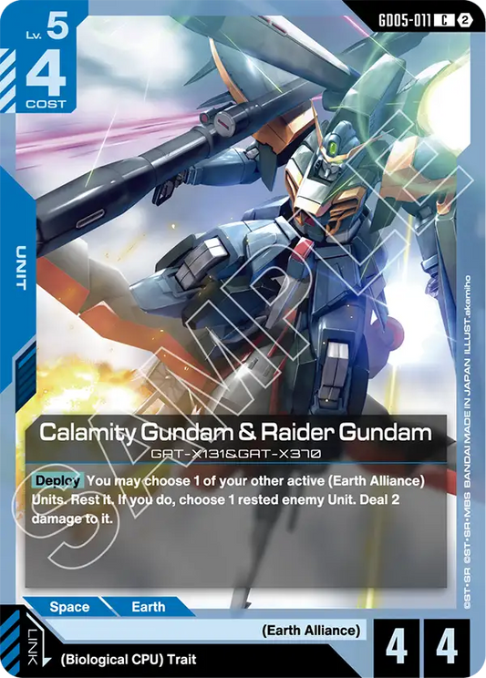 GD05-011: Calamity Gundam & Raider Gundam (Common)