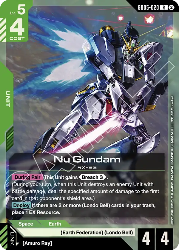GD05-020: Nu Gundam (Rare)