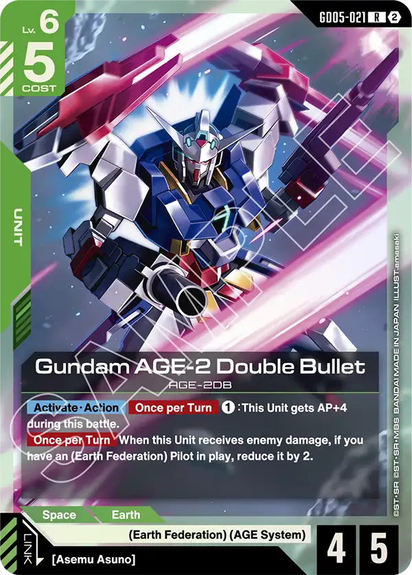 GD05-021: Gundam AGE-2 Double Bullet (Rare)