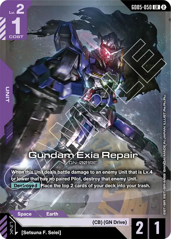 GD05-050: Gundam Exia Repair (Legendary Rare)