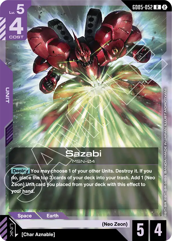 GD05-052: Sazabi (Rare)