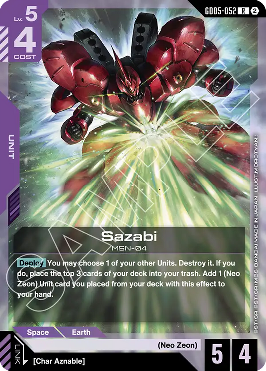 GD05-052: Sazabi (Rare)