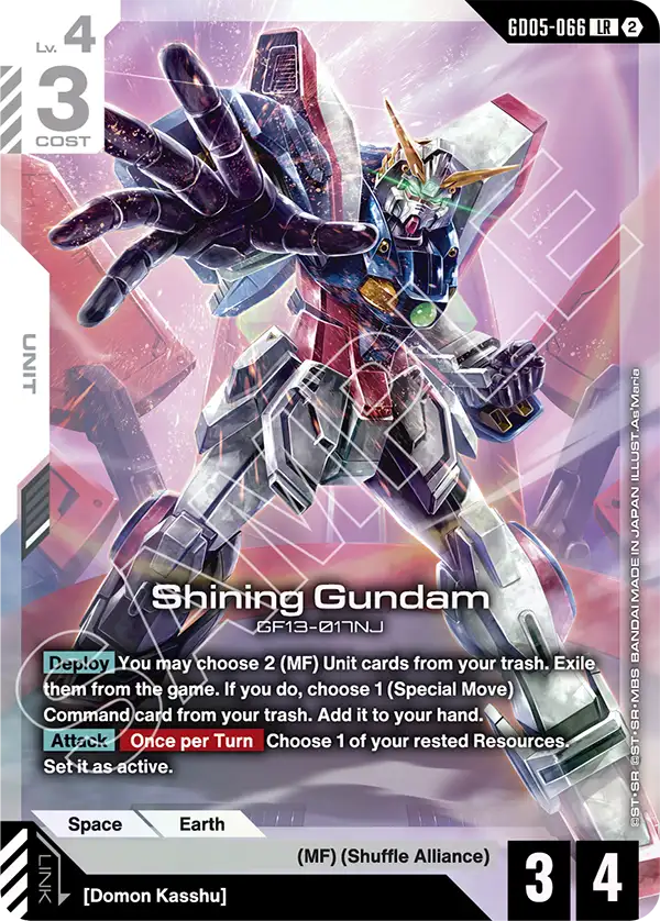 GD05-066: Shining Gundam (Legendary Rare)