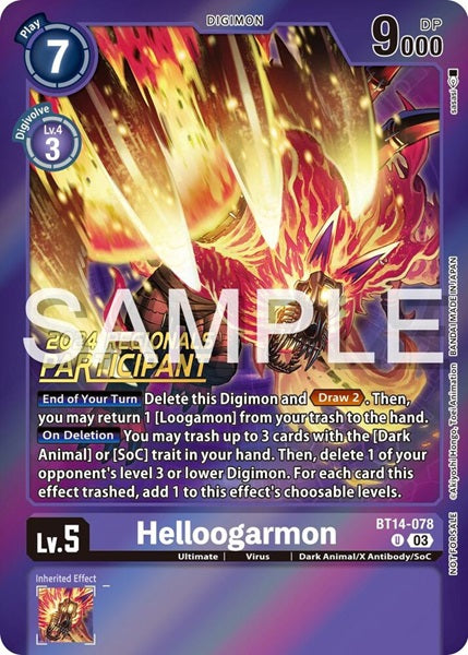 Hellogarmon (BT14-078) (2024 Regionals Participant)