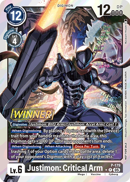 Justimon: Critical Arm (P-179) (Store Tournament 2025 Vol. 2 Winner Pack)