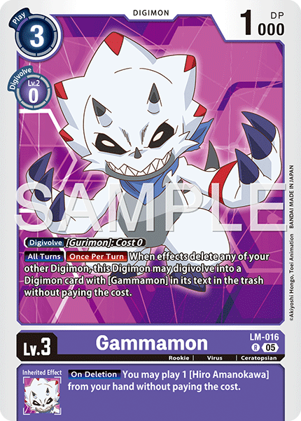 Gammamon (LM-016) Digimon Generation [AD01]