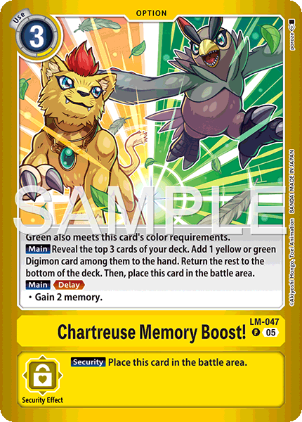 Chartreuse Memory Boost! (LM-047) Promo