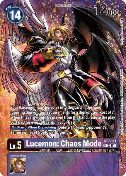 Lucemon: Chaos Mode (BT7-111) Alternate Art Binder Set