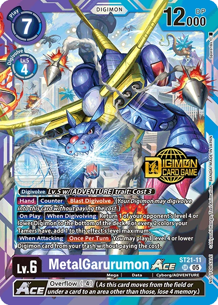 MetalGarurumon ACE (ST21-11) Super Rare (Welcome Tamers Pack)