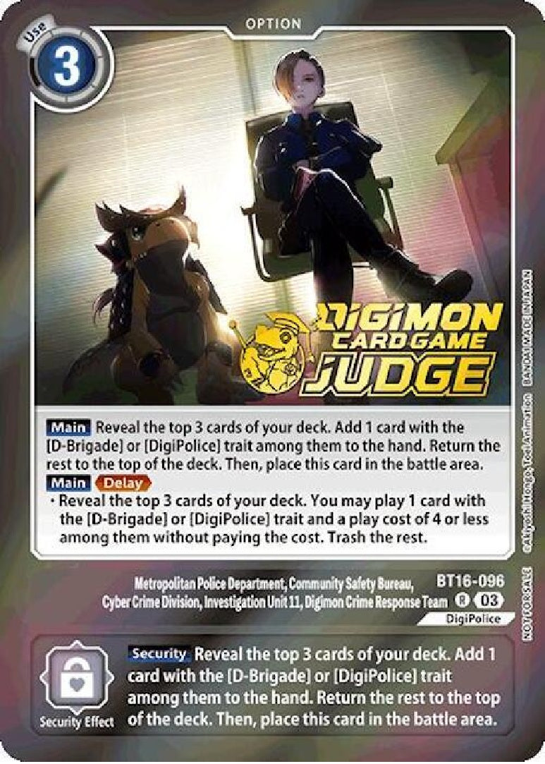 Metropolitan Police Department Community Safety Bureau Cyber Crime Division Investigation Unit1 Digimon Crime Response Team (BT16-096) (Judge Pack 6)