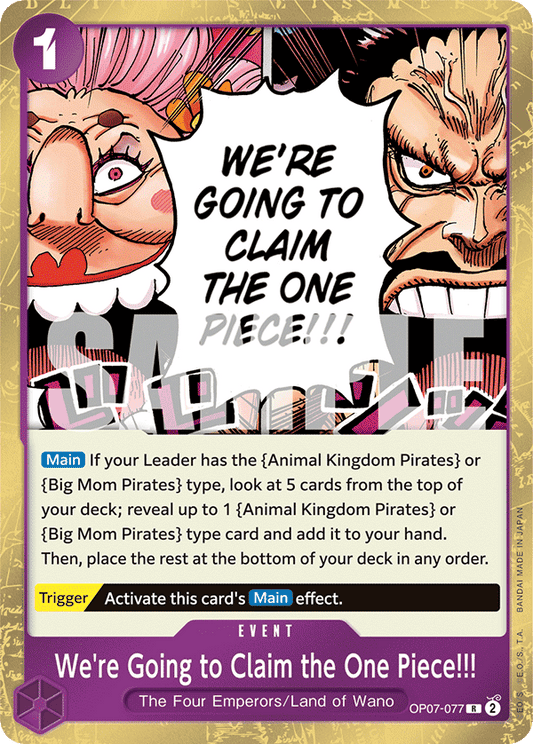 We're Going to Claim the One Piece!!! (OP07-077) Rare