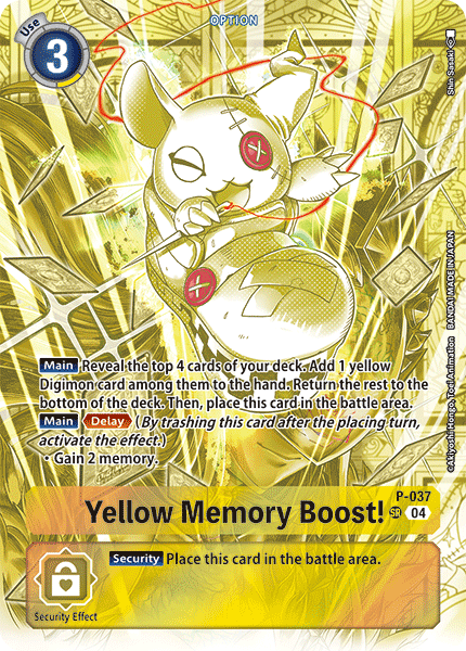 Yellow Memory Boost! (P-037) Super Rare ST19