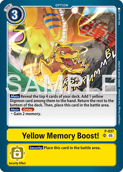 Yellow Memory Boost! (P-037) Digimon Generation [AD01]