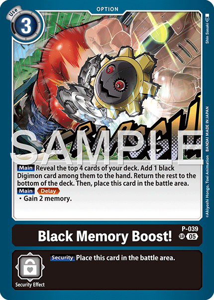 (Pre-order 27/03/2026) Black Memory Boost! (P-039) Digimon Generation [AD01]